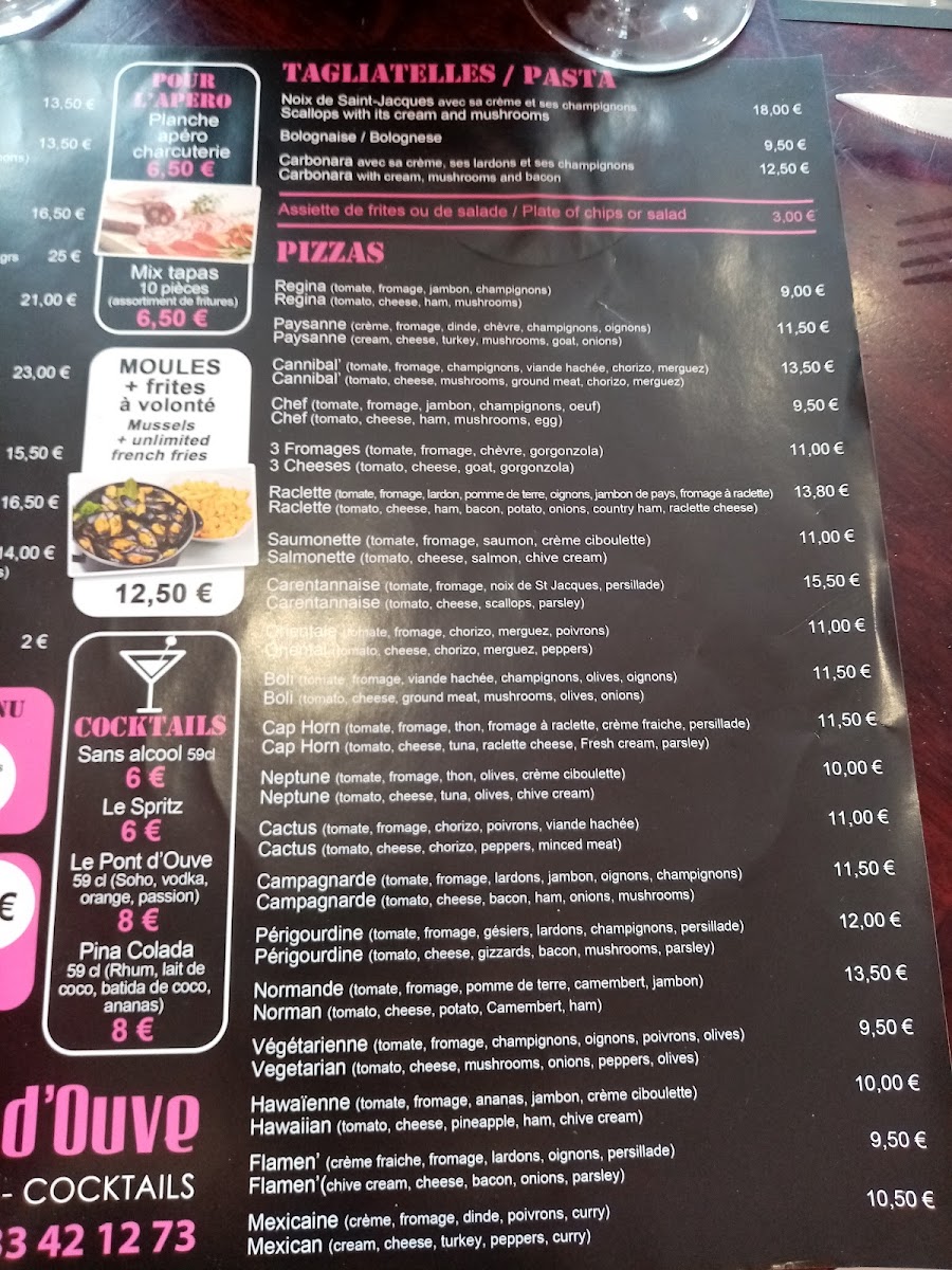 Menu Les Ponts D'ouve-10